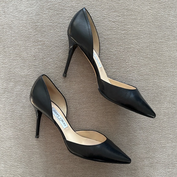 Jimmy Choo Shoes - Jimmy Choo Addison 80 Leather d'Orsay Pumps